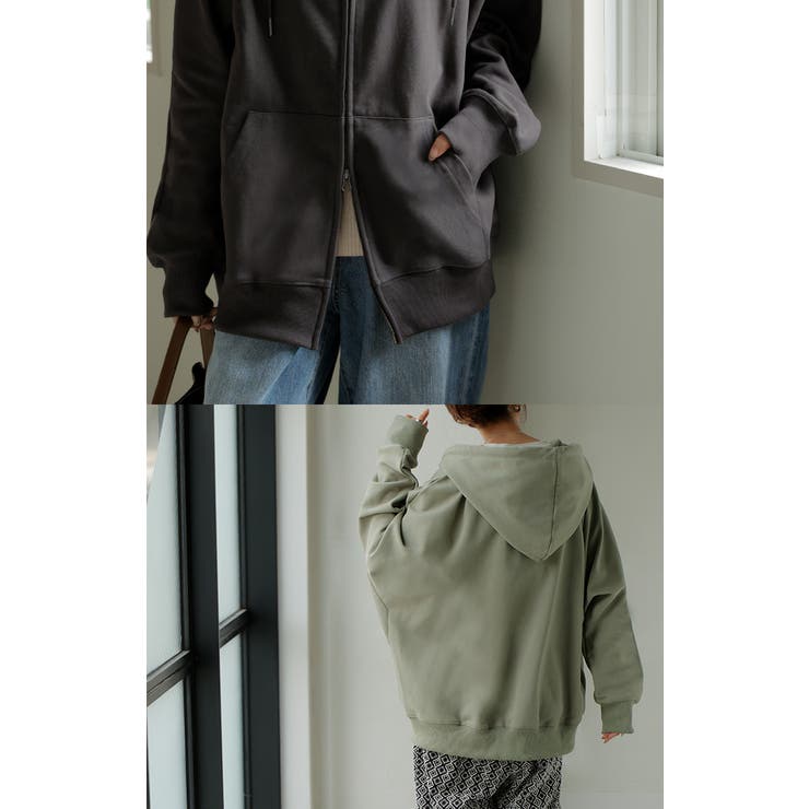 パーカー ドルマン ダブルジップ | HUG.U | 詳細画像3 