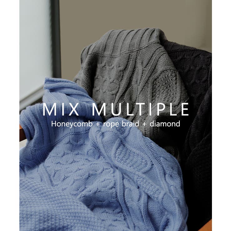 ニット タートルネック ケーブル | HUG.U | 詳細画像12 