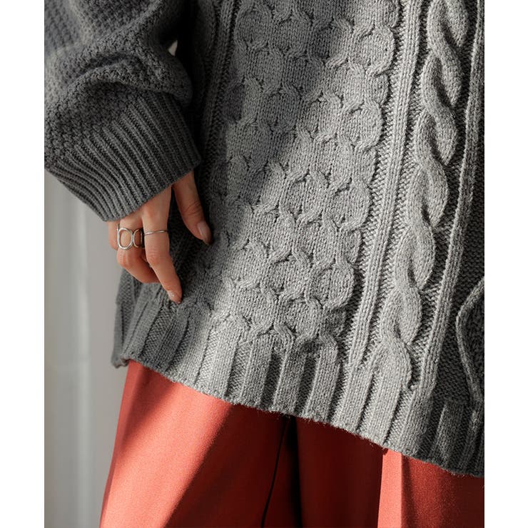 ニット タートルネック ケーブル | HUG.U | 詳細画像16 