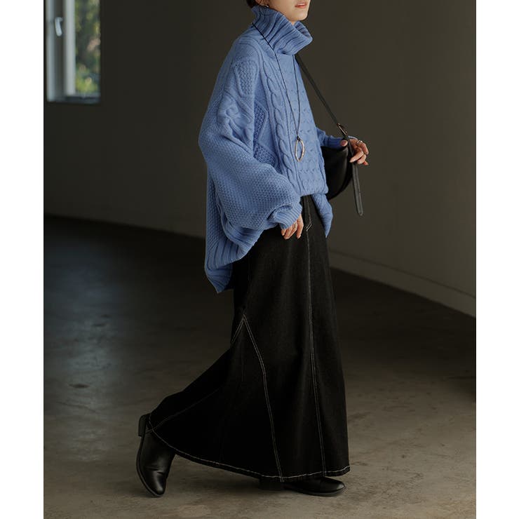 ニット タートルネック ケーブル | HUG.U | 詳細画像17 