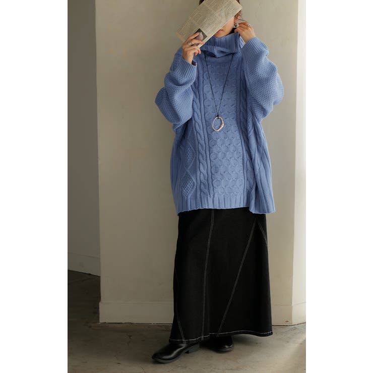 ニット タートルネック ケーブル | HUG.U | 詳細画像20 