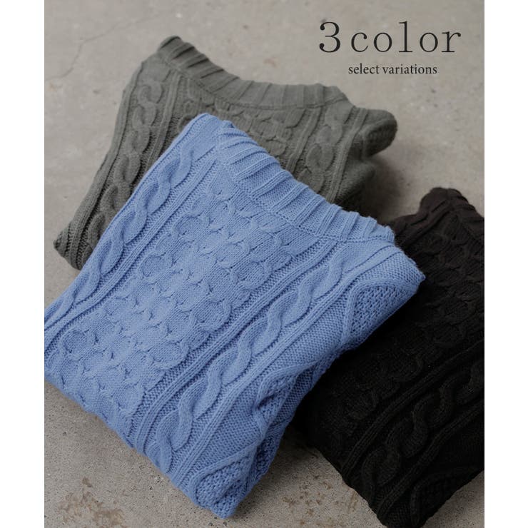 ニット タートルネック ケーブル | HUG.U | 詳細画像8 