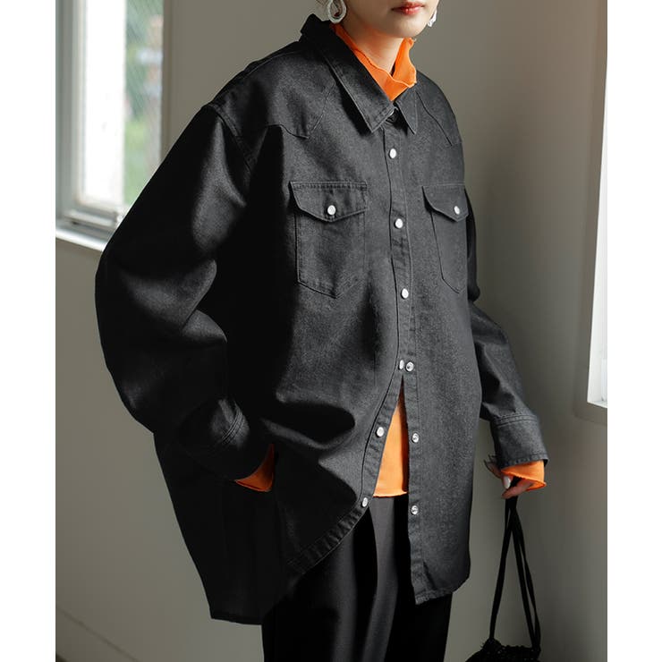 ブラック | シャツ デニム トップス | HUG.U