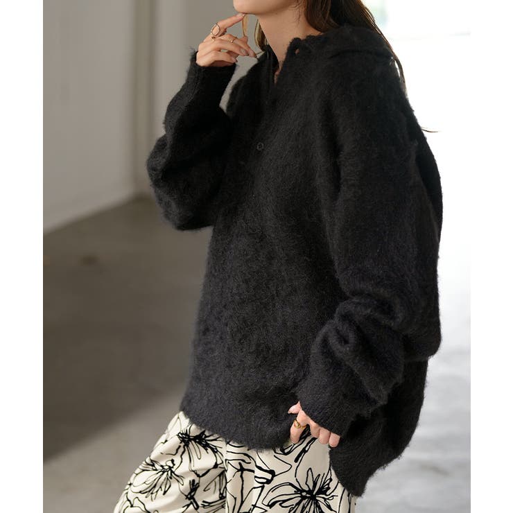 ブラック | ニット シャギーニット レディース | HUG.U