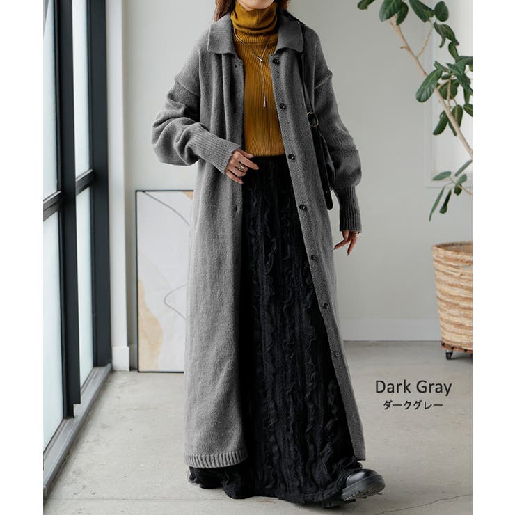 カーディガン ロング カシミヤタッチ | HUG.U | 詳細画像16 