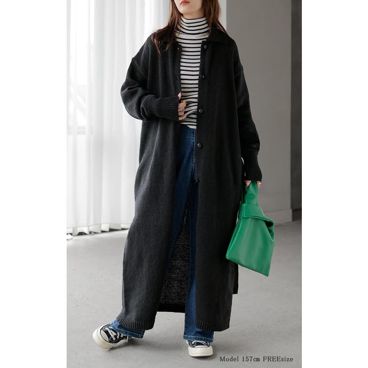 カーディガン ロング カシミヤタッチ | HUG.U | 詳細画像3 