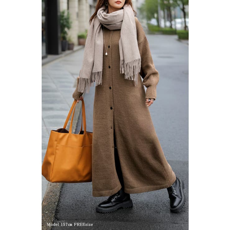 カーディガン ロング カシミヤタッチ | HUG.U | 詳細画像8 