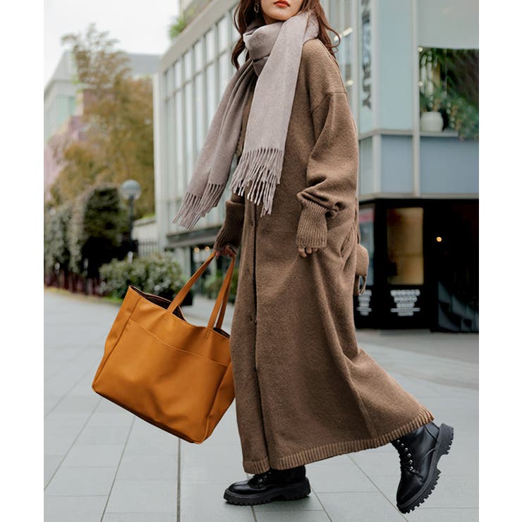 モカブラウン | カーディガン ロング カシミヤタッチ | HUG.U