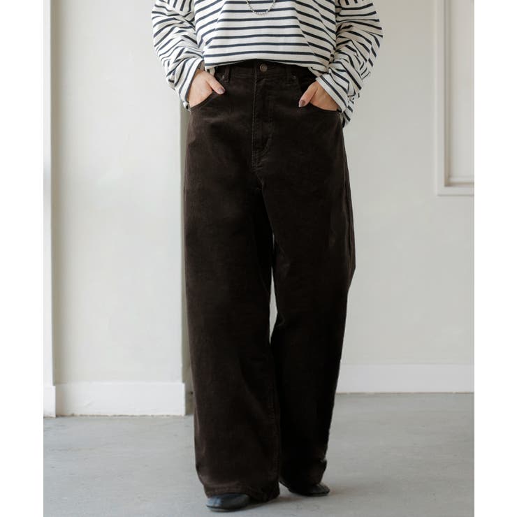 ダークブラウン | パンツ コーデュロイ ワイド | HUG.U