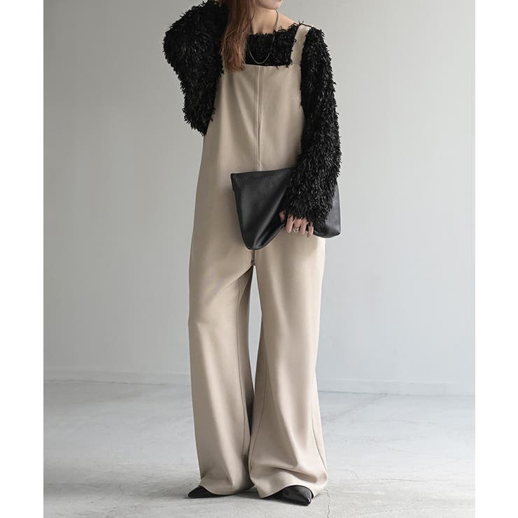 ベージュ | サロペット ウールライク イージーケア | HUG.U