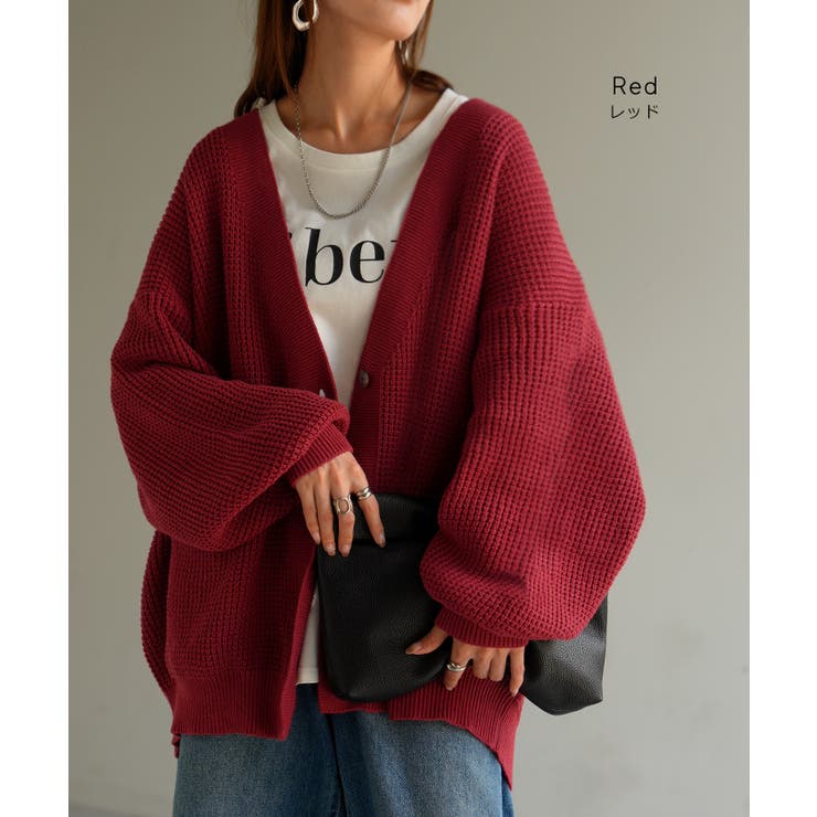 カーディガン ワッフル 綿100 | HUG.U | 詳細画像10 