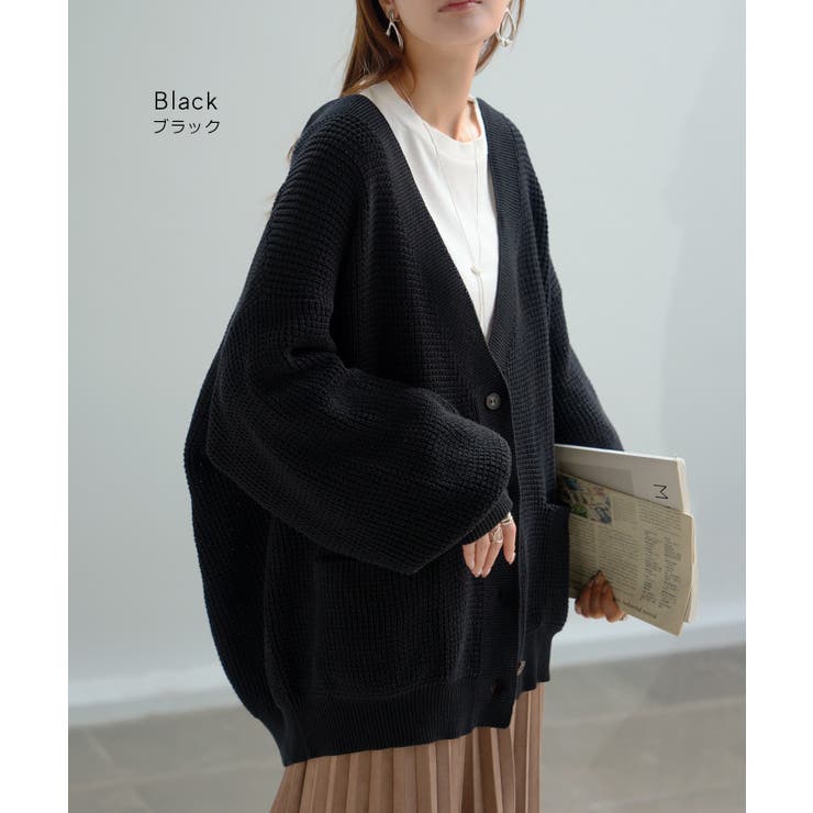 カーディガン ワッフル 綿100 | HUG.U | 詳細画像11 