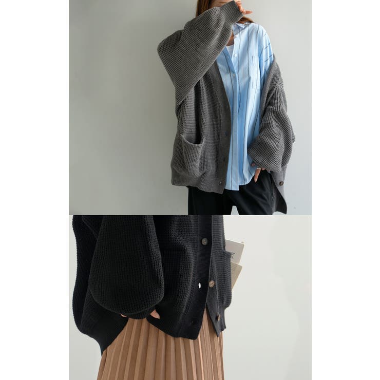 カーディガン ワッフル 綿100 | HUG.U | 詳細画像17 