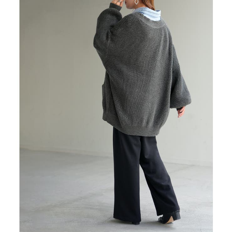 カーディガン ワッフル 綿100 | HUG.U | 詳細画像8 