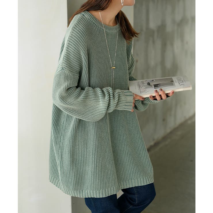 ニット 片畦編み 綿100[品番：HHHW0005265]｜HUG.U（ハグユー）の