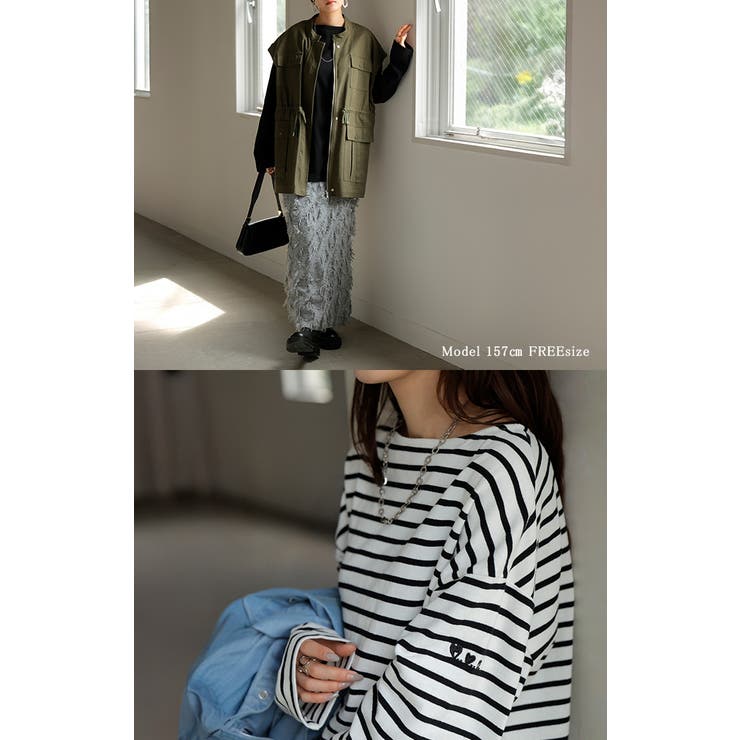 カットソー ロンT ボーダー | HUG.U | 詳細画像22 