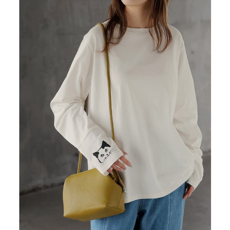 ホワイト | カットソー ロンT 袖 | HUG.U