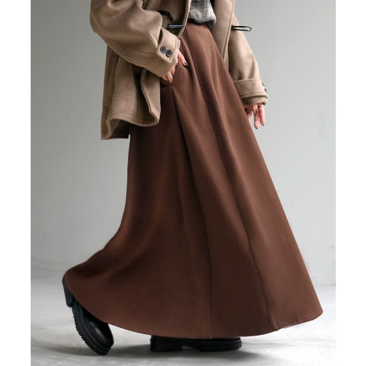 ブラウン | スカート ロング 特暖 | HUG.U