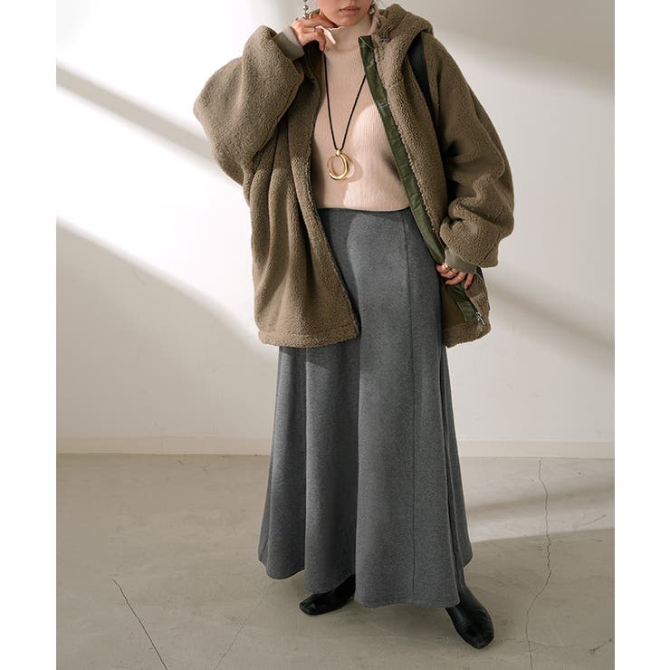 ダークグレー | スカート ロング 特暖 | HUG.U