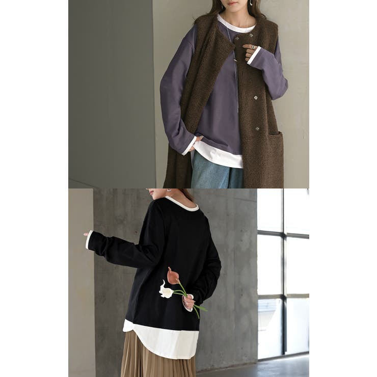 ロンT レイヤード 風 | HUG.U | 詳細画像8 