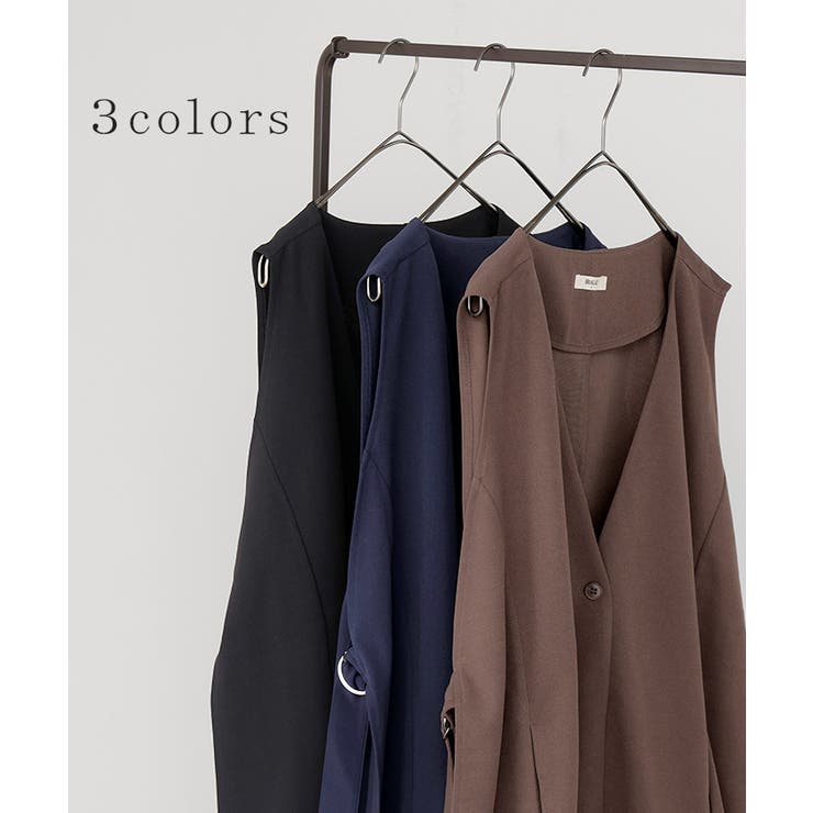 ジレ ロング 深V | HUG.U | 詳細画像12 