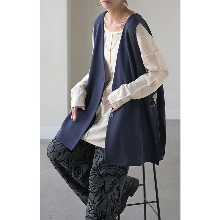 ジレ ロング 深V | HUG.U | 詳細画像17 