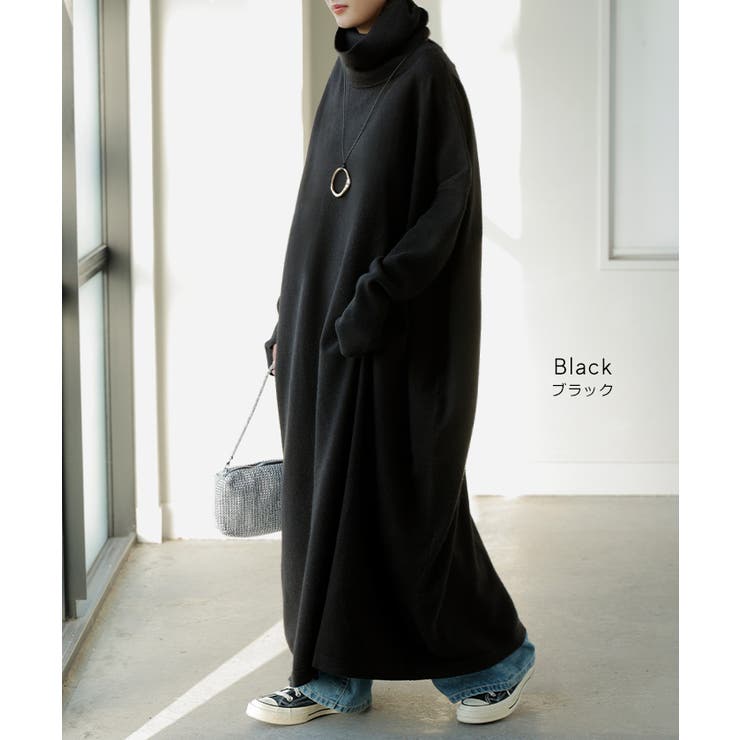 ワンピース ニット タートルネック | HUG.U | 詳細画像13 