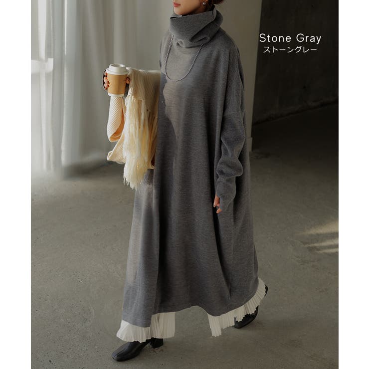 ワンピース ニット タートルネック | HUG.U | 詳細画像18 