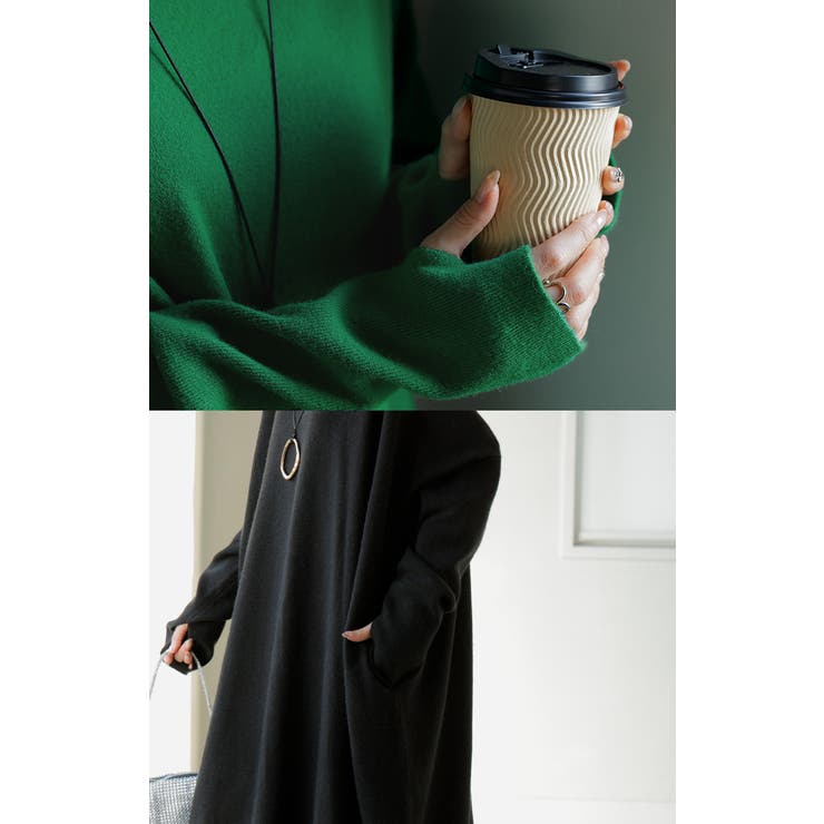 ワンピース ニット タートルネック | HUG.U | 詳細画像24 