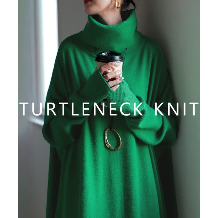 ワンピース ニット タートルネック | HUG.U | 詳細画像3 