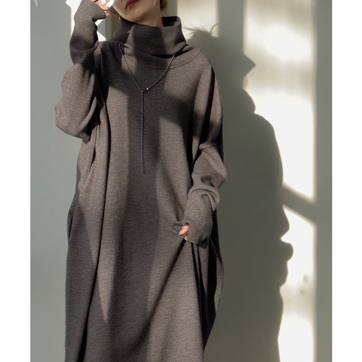 ワンピース ニット タートルネック | HUG.U | 詳細画像4 