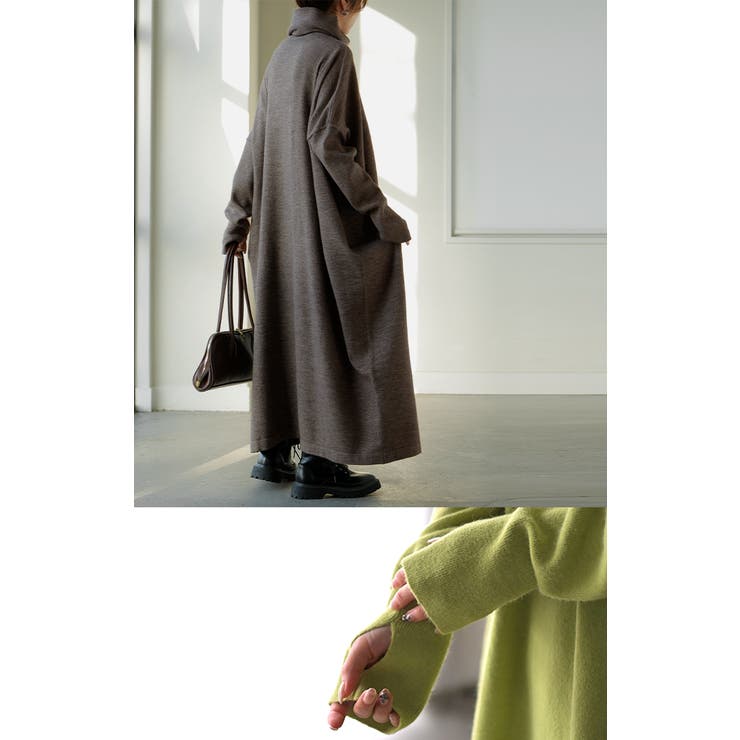 ワンピース ニット タートルネック | HUG.U | 詳細画像9 