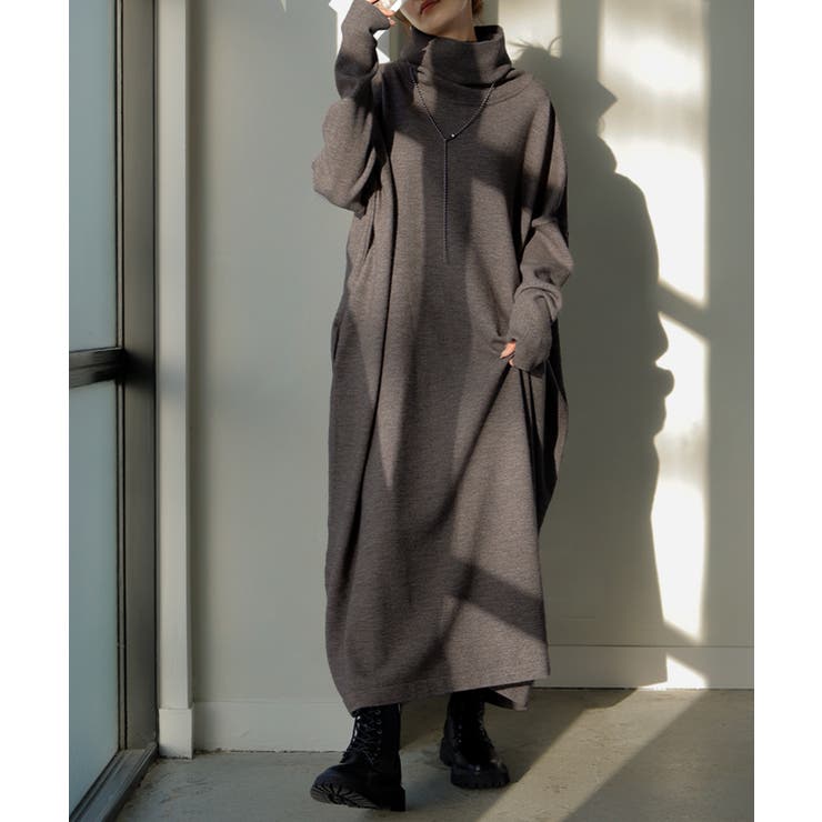 ミックスヘーゼル | ワンピース ニット タートルネック | HUG.U