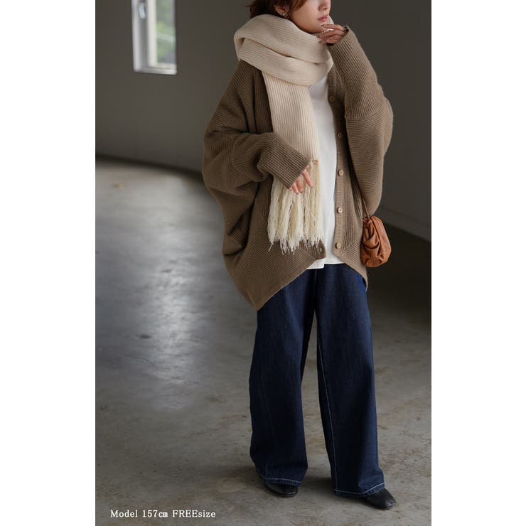 カーディガン ニット ドルマン | HUG.U | 詳細画像12 