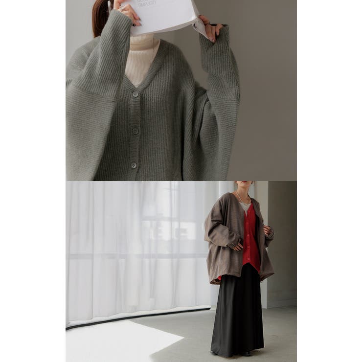 カーディガン ニット ドルマン | HUG.U | 詳細画像18 