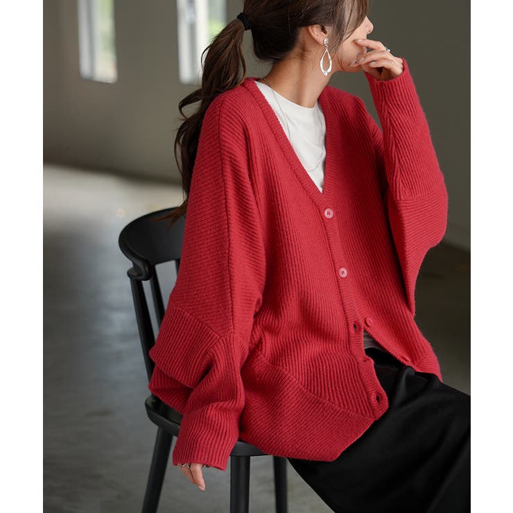 カーディガン ニット ドルマン | HUG.U | 詳細画像5 