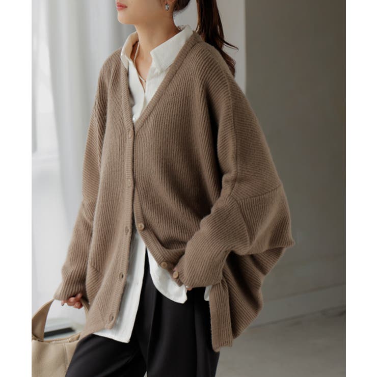 モカ | カーディガン ニット ドルマン | HUG.U