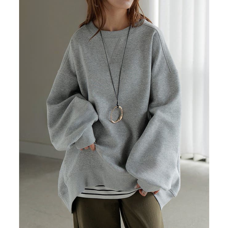 メランジグレー | スウェット 特暖 裏シャギー | HUG.U