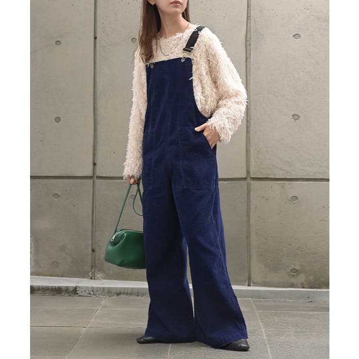 ワンウォッシュ | サロペット 綿100 コーデュロイ | HUG.U