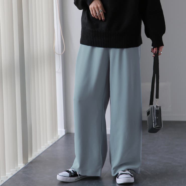 ライトブルー | パンツ レディース ワイドパンツ | HUG.U