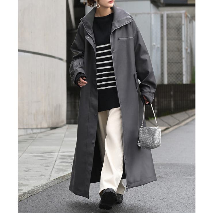 モーブグレー | アウター コート ロング | HUG.U