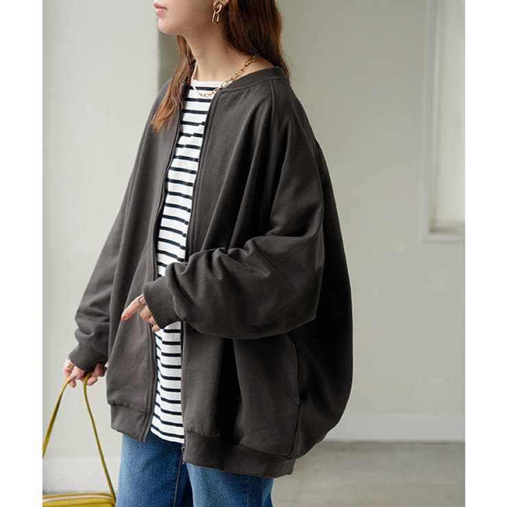 ダークグレー | アウター ブルゾン レディース | HUG.U