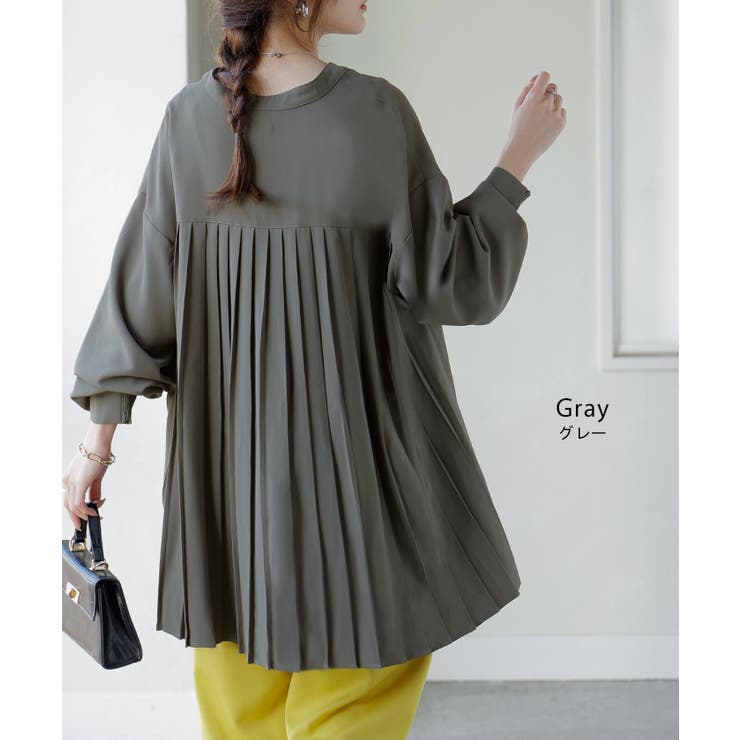 シャツ バックプリーツ ブラウス | HUG.U | 詳細画像16 