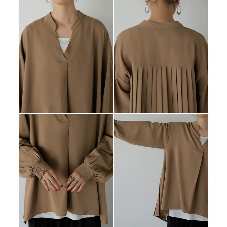 シャツ バックプリーツ ブラウス | HUG.U | 詳細画像22 