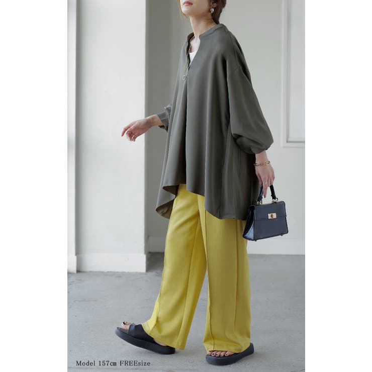 シャツ バックプリーツ ブラウス | HUG.U | 詳細画像3 