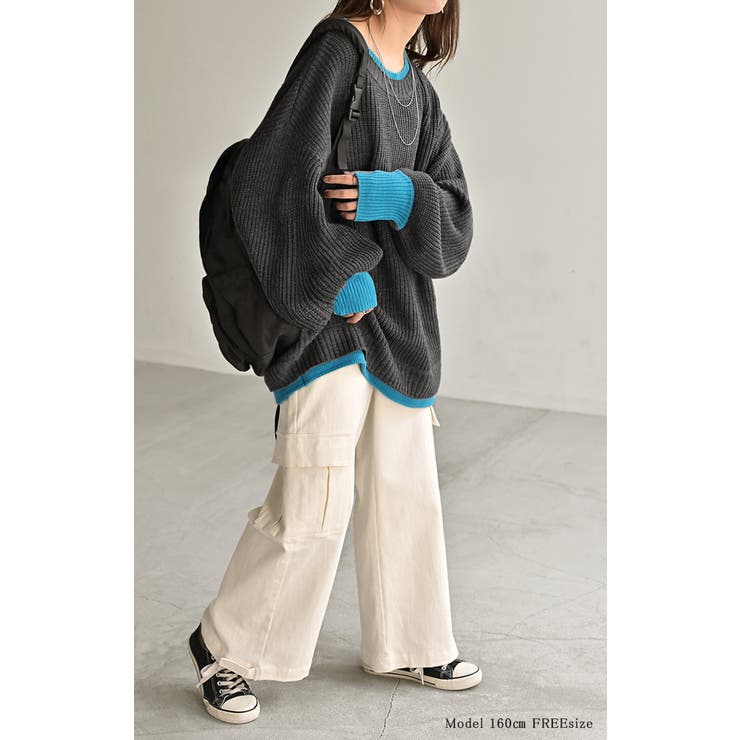 ニット バイカラー リブ編み | HUG.U | 詳細画像20 