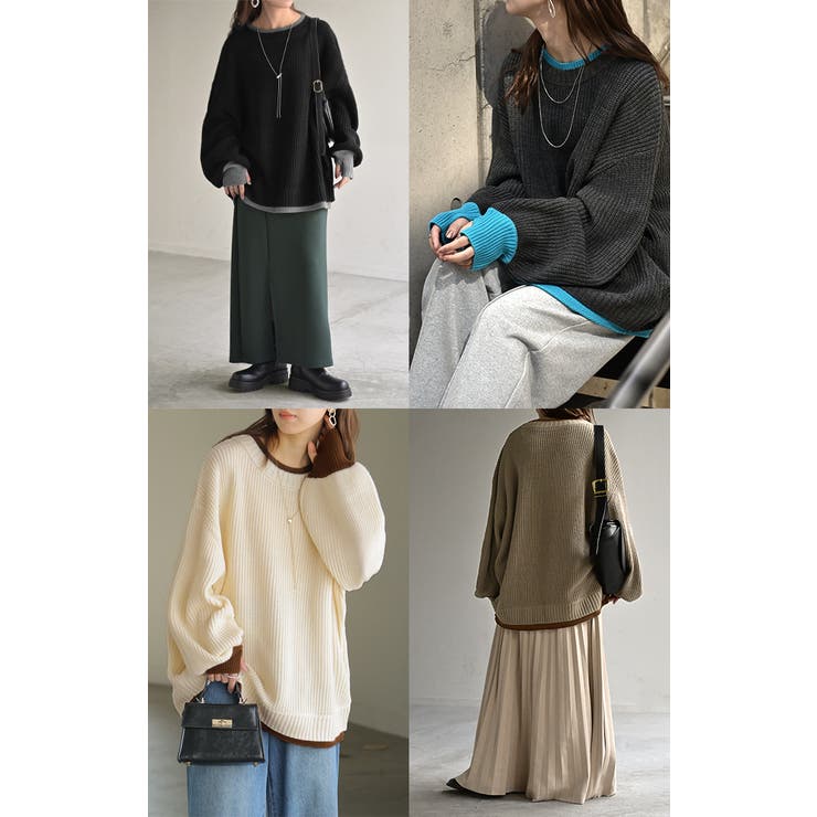 ニット バイカラー リブ編み | HUG.U | 詳細画像22 