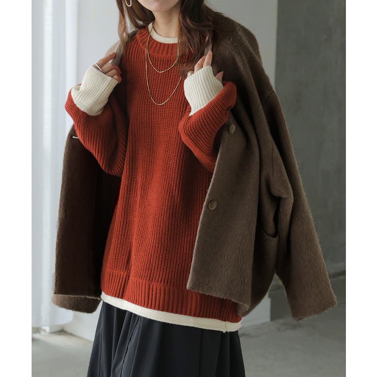 ニット バイカラー リブ編み | HUG.U | 詳細画像23 