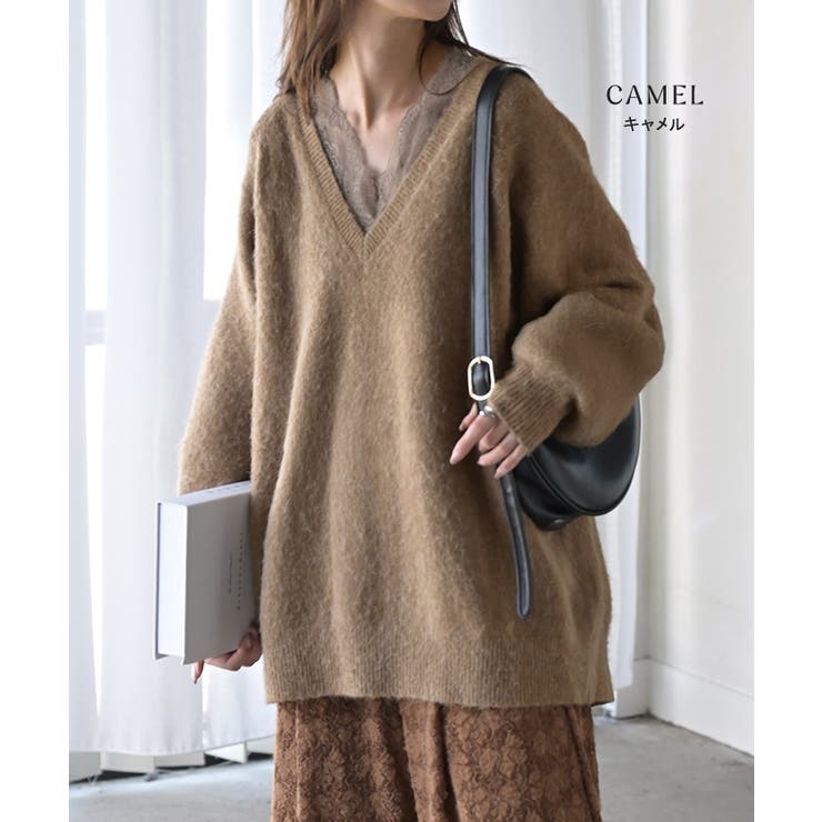 ニット Vネック モヘアタッチ | HUG.U | 詳細画像11 