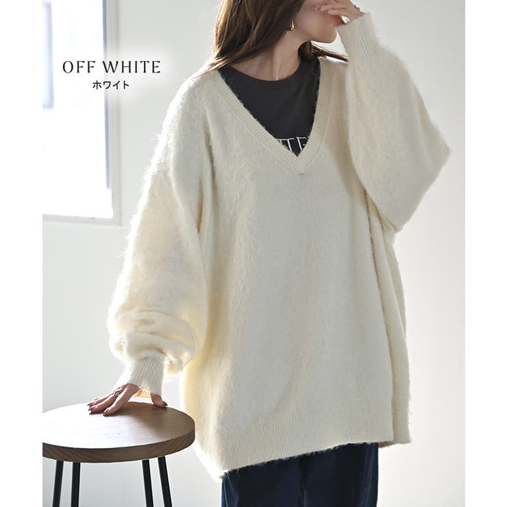 ニット Vネック モヘアタッチ | HUG.U | 詳細画像14 